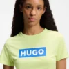 Slim-Fit-T-Shirt aus Baumwolle mit blauem Box-Logo