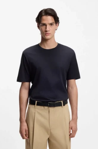 Slim-Fit-T-Shirt aus merzerisierter Baumwolle