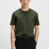 Slim-Fit-T-Shirt aus merzerisierter Baumwolle Slim-Fit-T-Shirt aus merzerisierter Baumwolle