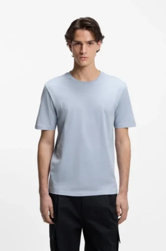 Slim-Fit-T-Shirt aus merzerisierter Baumwolle