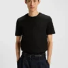 Slim-Fit-T-Shirt aus merzerisierter Baumwolle Slim-Fit-T-Shirt aus merzerisierter Baumwolle