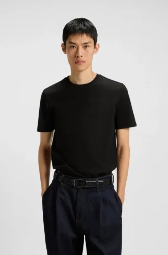 Slim-Fit-T-Shirt aus merzerisierter Baumwolle
