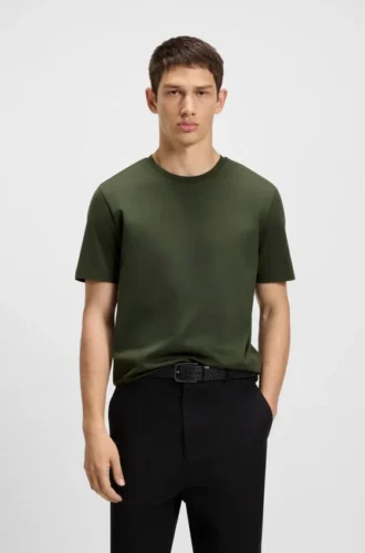 Slim-Fit-T-Shirt aus merzerisierter Baumwolle