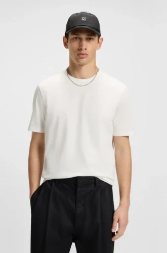 Slim-Fit-T-Shirt aus merzerisierter Baumwolle