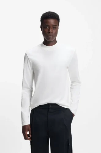 Slim-Fit-T-Shirt aus merzerisierter Baumwolle
