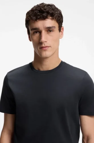 Slim-Fit-T-Shirt aus merzerisierter Baumwolle