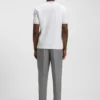 Slim-Fit-T-Shirt aus merzerisierter Baumwolle mit Kontrastbesatz