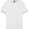 Slim-Fit-T-Shirt aus merzerisierter Baumwolle mit Kontrastbesatz