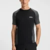 Slim-Fit-T-Shirt aus Mesh-Jersey mit Colour-Blocking