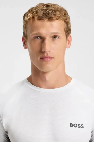 Slim-Fit-T-Shirt aus Mesh-Jersey mit Colour-Blocking