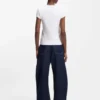 Slim-Fit-T-Shirt aus Stretch-Baumwolle mit gesticktem Logo