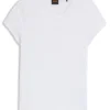Slim-Fit-T-Shirt aus Stretch-Baumwolle mit gesticktem Logo