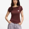 Slim-Fit-T-Shirt aus Stretch-Baumwolle mit Print