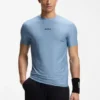Slim-Fit-T-Shirt mit Jacquard-Streifen und Logo-Print