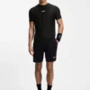 Slim-Fit-T-Shirt mit Jacquard-Streifen und Logo-Print