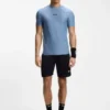 Slim-Fit-T-Shirt mit Jacquard-Streifen und Logo-Print