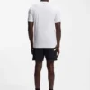Slim-Fit-T-Shirt mit Jacquard-Streifen und Logo-Print