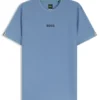 Slim-Fit-T-Shirt mit Jacquard-Streifen und Logo-Print