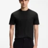 Slim-Fit-T-Shirt mit Kontraststreifen aus merzerisierter Baumwolle Slim-Fit-T-Shirt mit Kontraststreifen aus merzerisierter Baumwolle