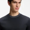 Slim-Fit-T-Shirt mit Kontraststreifen aus merzerisierter Baumwolle Slim-Fit-T-Shirt mit Kontraststreifen aus merzerisierter Baumwolle
