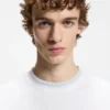 Slim-Fit-T-Shirt mit Kontraststreifen aus merzerisierter Baumwolle Slim-Fit-T-Shirt mit Kontraststreifen aus merzerisierter Baumwolle