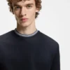 Slim-Fit-T-Shirt mit Kontraststreifen aus merzerisierter Baumwolle Slim-Fit-T-Shirt mit Kontraststreifen aus merzerisierter Baumwolle