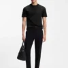 Slim-Fit-T-Shirt mit Kontraststreifen aus merzerisierter Baumwolle Slim-Fit-T-Shirt mit Kontraststreifen aus merzerisierter Baumwolle