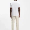 Slim-Fit-T-Shirt mit Kontraststreifen aus merzerisierter Baumwolle Slim-Fit-T-Shirt mit Kontraststreifen aus merzerisierter Baumwolle