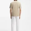 Slim-Fit-T-Shirt mit Kontraststreifen aus merzerisierter Baumwolle Slim-Fit-T-Shirt mit Kontraststreifen aus merzerisierter Baumwolle