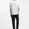Slim-Fit-T-Shirt mit Kontraststreifen aus merzerisierter Baumwolle Slim-Fit-T-Shirt mit Kontraststreifen aus merzerisierter Baumwolle