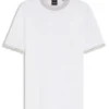 Slim-Fit-T-Shirt mit Kontraststreifen aus merzerisierter Baumwolle Slim-Fit-T-Shirt mit Kontraststreifen aus merzerisierter Baumwolle