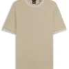 Slim-Fit-T-Shirt mit Kontraststreifen aus merzerisierter Baumwolle Slim-Fit-T-Shirt mit Kontraststreifen aus merzerisierter Baumwolle