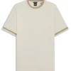 Slim-Fit-T-Shirt mit Kontraststreifen aus merzerisierter Baumwolle Slim-Fit-T-Shirt mit Kontraststreifen aus merzerisierter Baumwolle