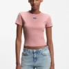 Slim-Fit-T-Shirt mit Logo-Applikation aus Stretch-Baumwolle