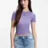 Slim-Fit-T-Shirt mit Logo-Applikation aus Stretch-Baumwolle