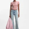 Slim-Fit-T-Shirt mit Logo-Applikation aus Stretch-Baumwolle