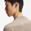 Slim-Fit-T-Shirt mit Stehkragen aus Stretch-Baumwolle Slim-Fit-T-Shirt mit Stehkragen aus Stretch-Baumwolle