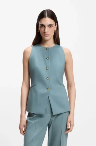 Slim-Fit-Weste aus Schurwolle