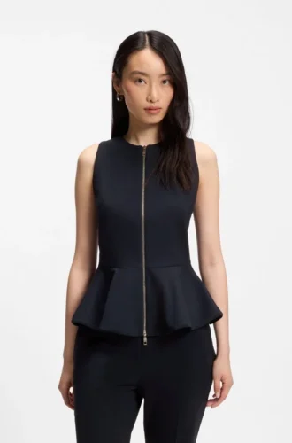 Slim-Fit-Weste mit Schößchen