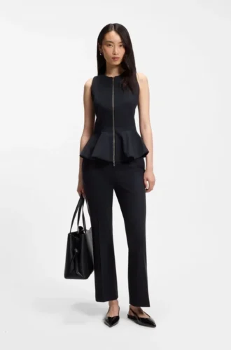 Slim-Fit-Weste mit Schößchen