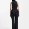 Slim-Fit-Weste mit Schößchen