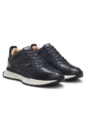 Sneaker aus brüniertem Leder