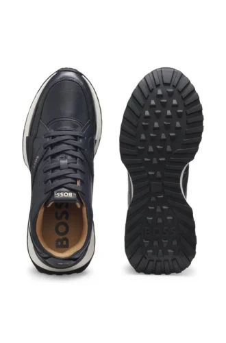 Sneaker aus brüniertem Leder