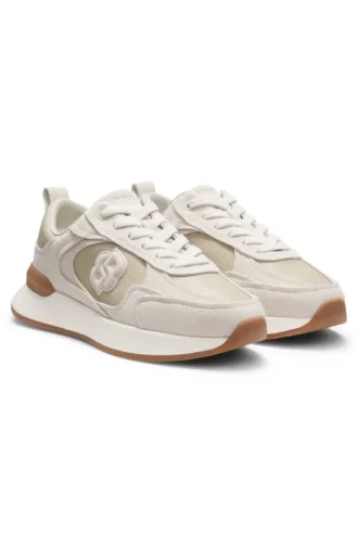 Sneaker aus Kunstwildleder mit Eidechsenprint