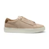 Sneaker aus Leder mit Fersenlasche aus Wildleder