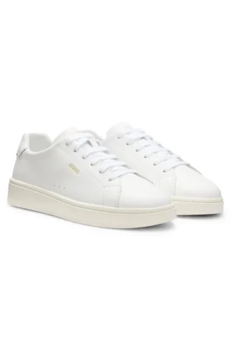 Sneaker aus Nappaleder mit goldfarbenem Logo