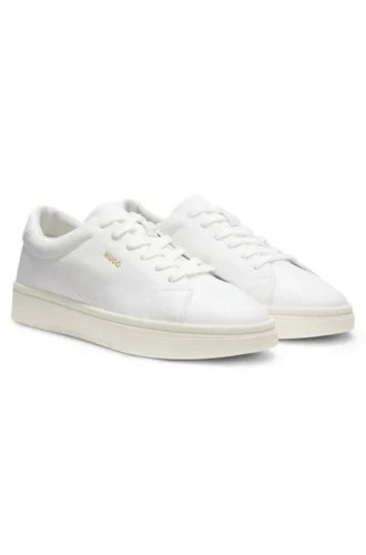 Sneaker aus Nappaleder mit goldfarbenem Logo