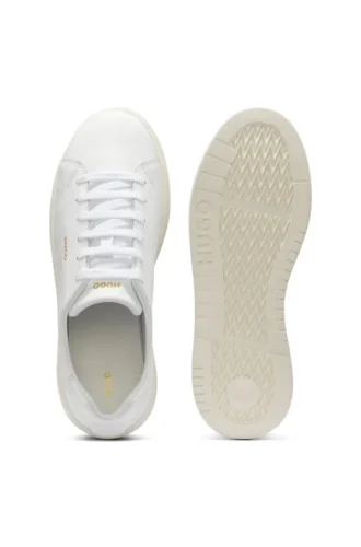 Sneaker aus Nappaleder mit goldfarbenem Logo