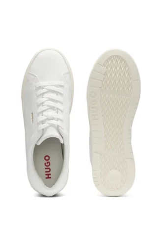 Sneaker aus Nappaleder mit goldfarbenem Logo