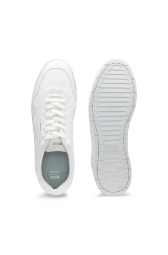Sneaker aus Nappaleder mit goldfarbenem Logo